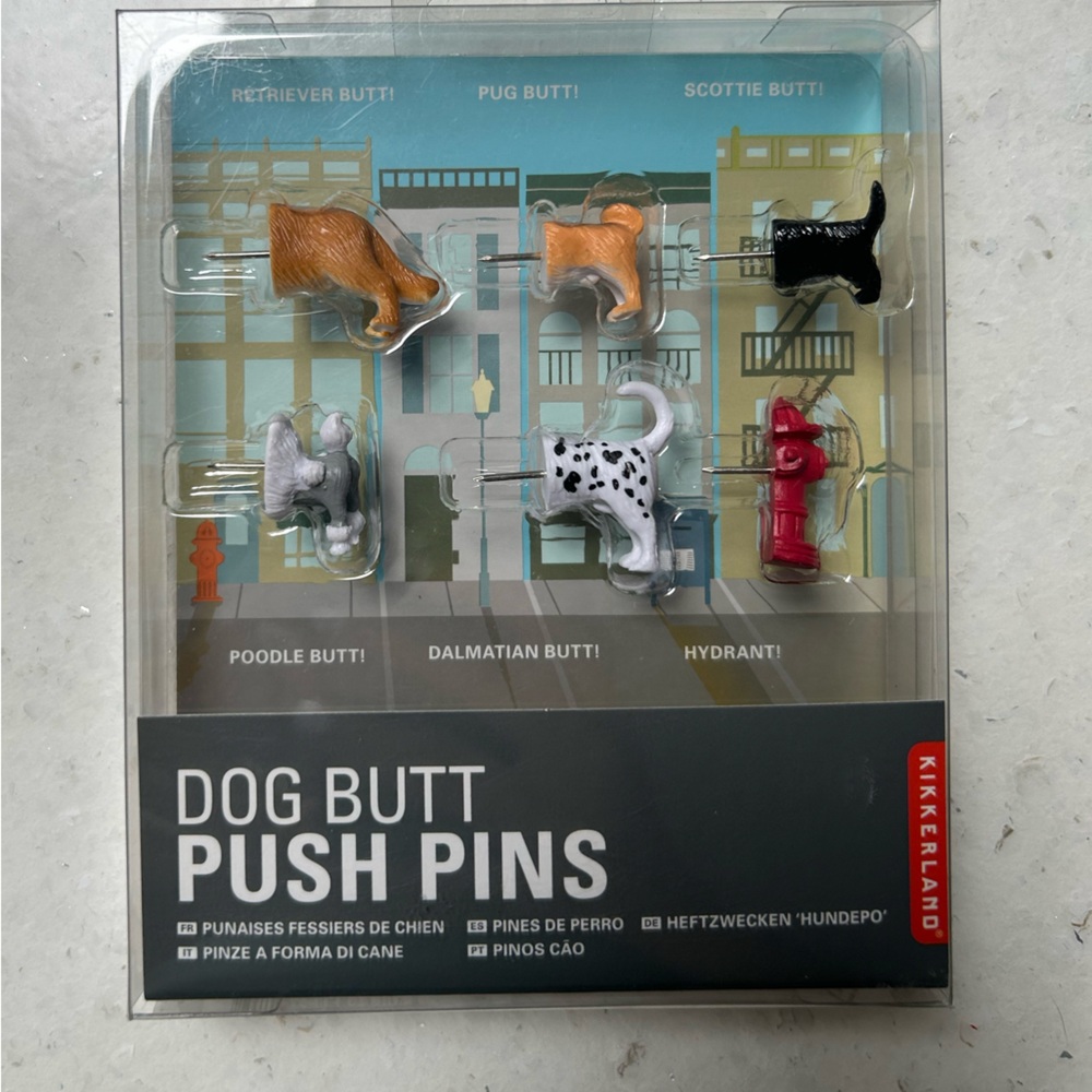 Kikkerland Dog Butt Push Pins